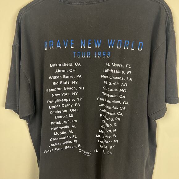 Vintage Styx “Brave New World” Tour Tee Shirt, Baggy Heavyweight Screen printed. - Picture 4 of 5